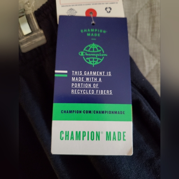 Navy Blue Men's Champion Cargo Sweatpants - Picture 5 of 8